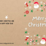 Free Custom Printable Christmas Folded Card Templates | Canva In Christmas Note Card Template