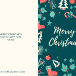 Free Custom Printable Christmas Folded Card Templates | Canva Inside Christmas Note Template