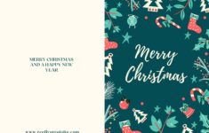 Free Custom Printable Christmas Folded Card Templates | Canva with Christmas Note Card Template Free