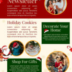 Free Custom Printable Christmas Newsletter Templates | Canva For Christmas Newsletter Template Free Download