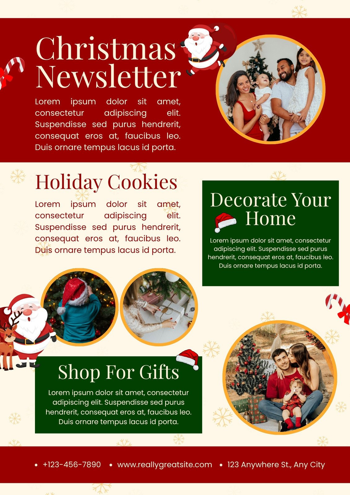 Free Custom Printable Christmas Newsletter Templates | Canva for Christmas Newsletter Template Free Download