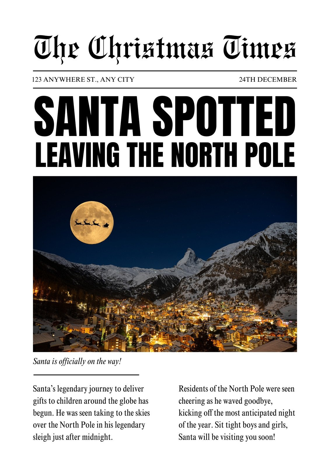 Free Custom Printable Christmas Newsletter Templates | Canva intended for Christmas Themed Newsletter Template