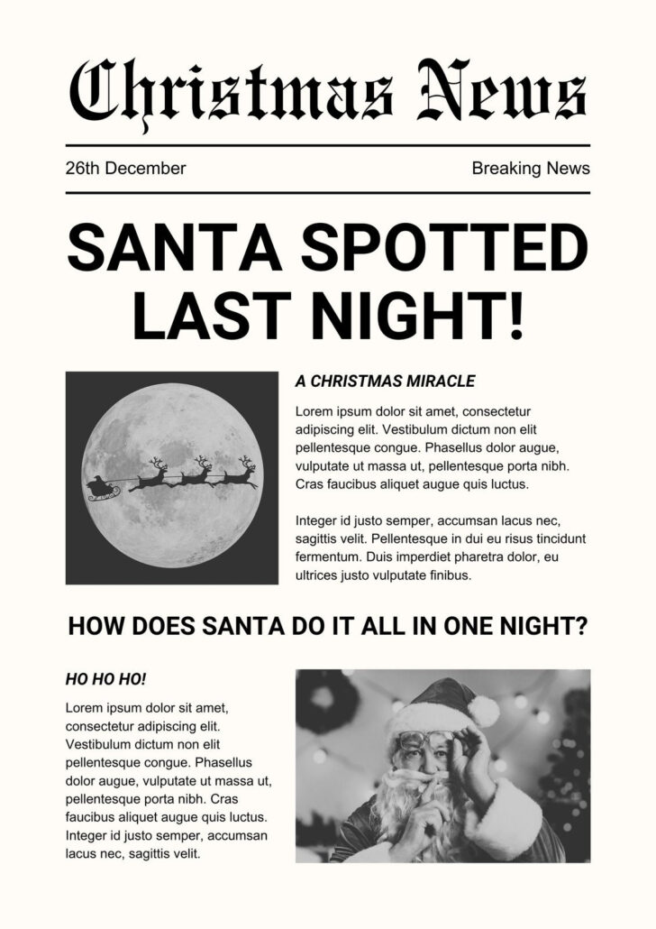 Christmas Newsletter Template For Mac