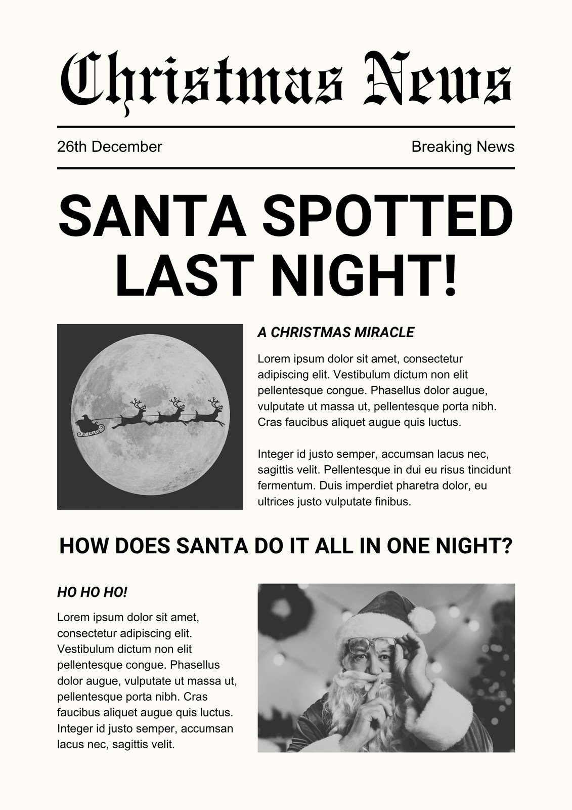 Free Custom Printable Christmas Newsletter Templates | Canva with regard to Christmas Newsletter Template For Mac