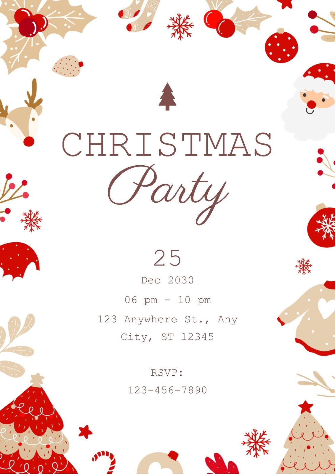 Free Custom Printable Christmas Poster Templates | Canva throughout Christmas Party Banner Template
