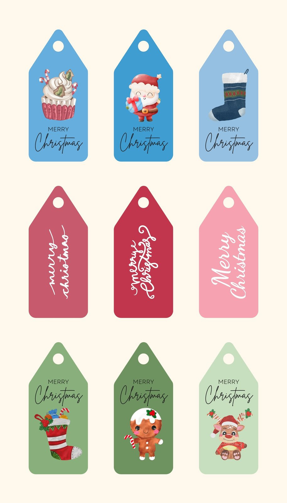 Free Custom Printable Christmas Tag Templates | Canva in Christmas Label Template Free Download