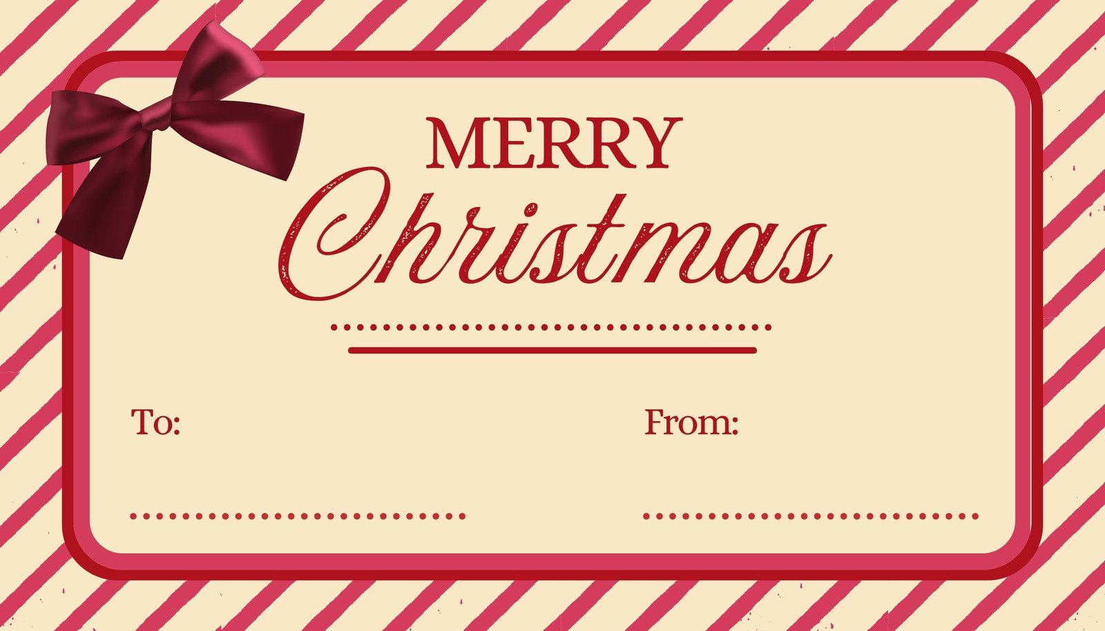 Free Custom Printable Christmas Tag Templates | Canva throughout Christmas To From Tags Template