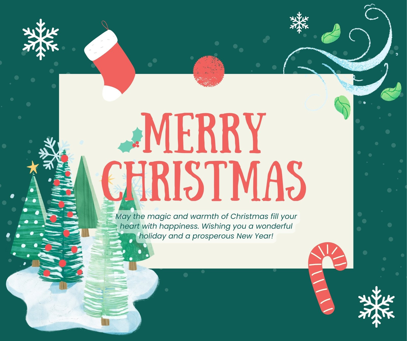 Free Customizable Christmas Facebook Post Templates | Canva regarding Christmas Template For Facebook