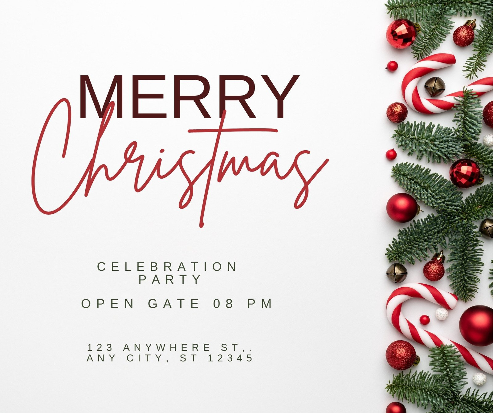 Free Customizable Christmas Facebook Post Templates | Canva throughout Christmas Template For Facebook