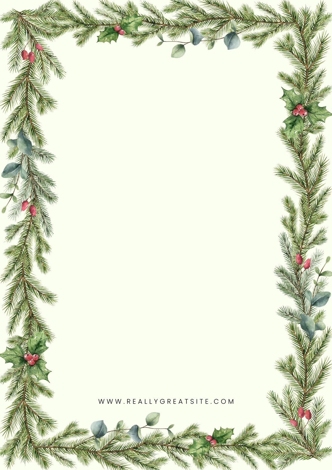 Free Customizable Christmas Page Border Templates | Canva intended for Christmas Template Document