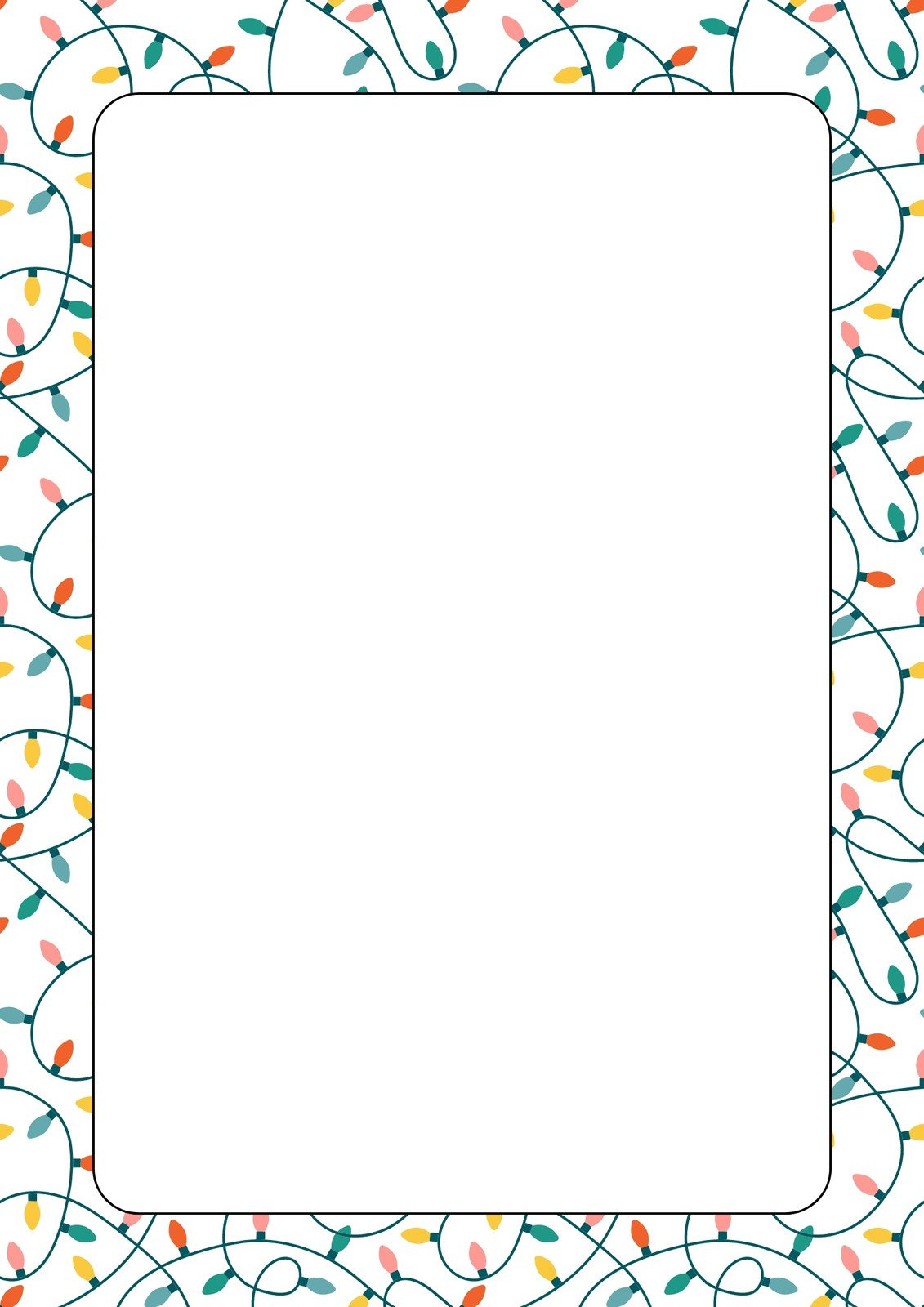 Free Customizable Christmas Page Border Templates | Canva throughout Christmas Lights Border Template