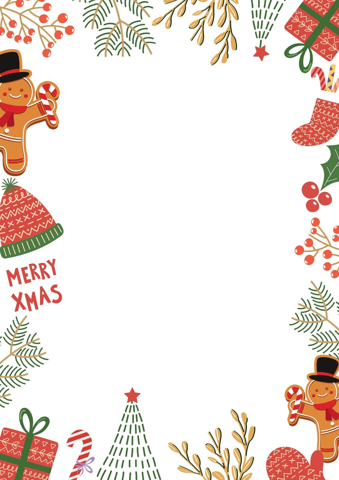 Free Customizable Christmas Page Border Templates | Canva within Christmas Menu Border Template