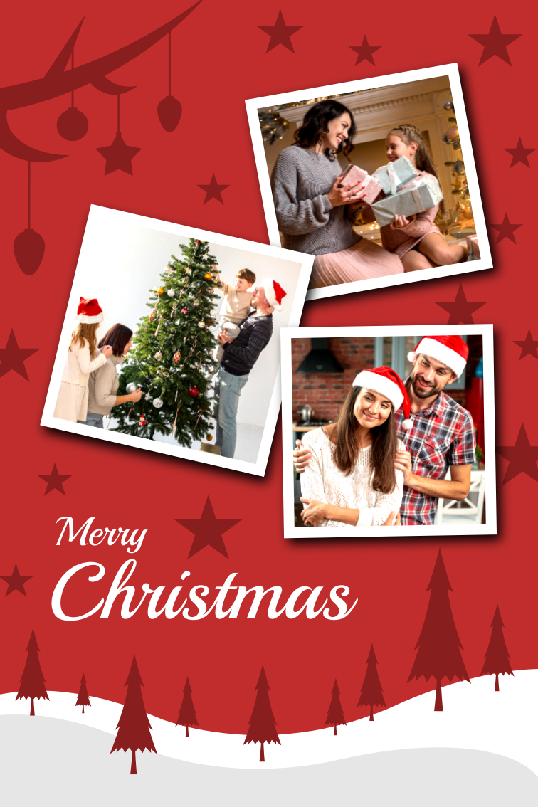 Free Customizable Christmas Photo Collage Templates | Dochipo in Christmas Picture Collage Template