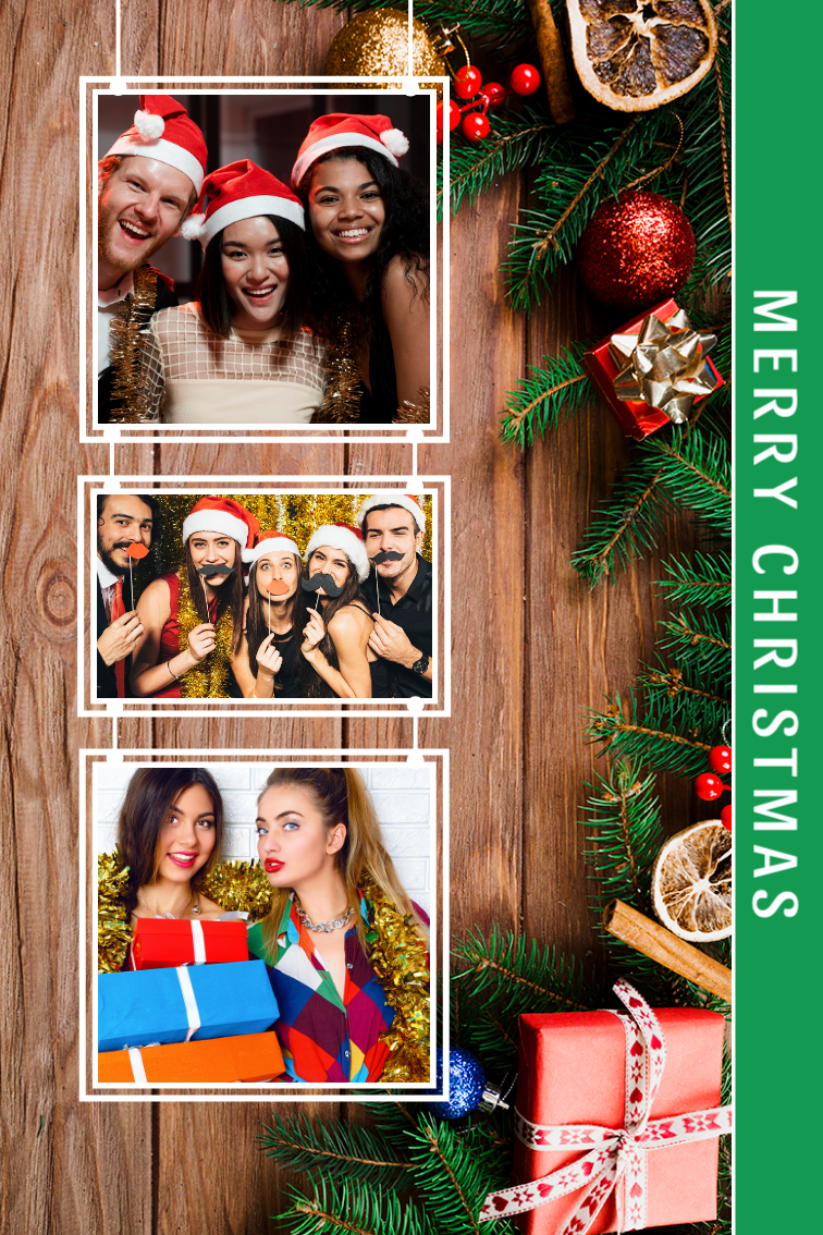 Free Customizable Christmas Photo Collage Templates | Dochipo with regard to Christmas Photo Collage Template