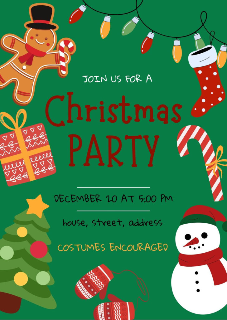 Christmas Party Poster Template Free Christmas Party Poster Template Free