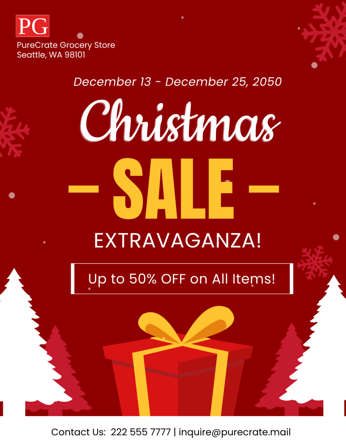 Free Editable Christmas Flyer Template To Edit Online intended for Christmas Sale Template Free