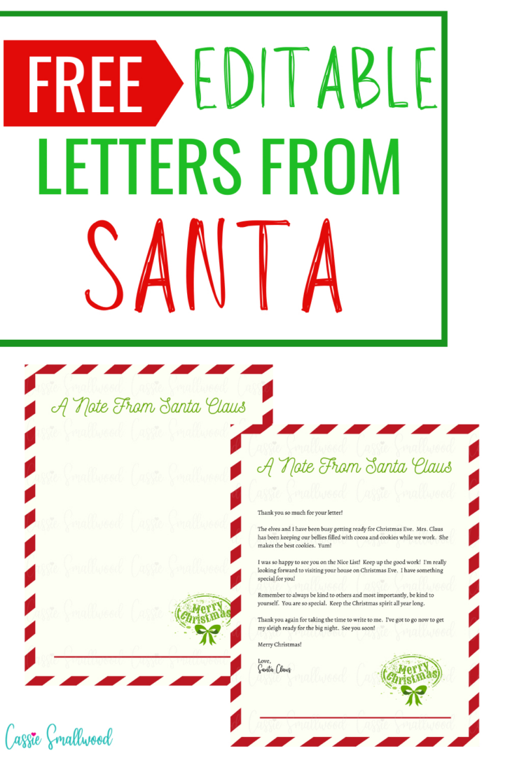 Christmas Letters from Santa Template Free Christmas Letters from Santa Template Free