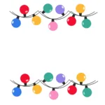 Free Holiday Lights Border Clipart Template To Edit Online Within Christmas Lights Border Template