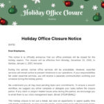 Free Holiday Office Closure Notice Template To Edit Online Intended For Christmas Office Closure Notice Template