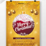 Free Merry Christmas Party Invitation Templates Psd   Indiater Pertaining To Christmas Party Invitation Template Photoshop