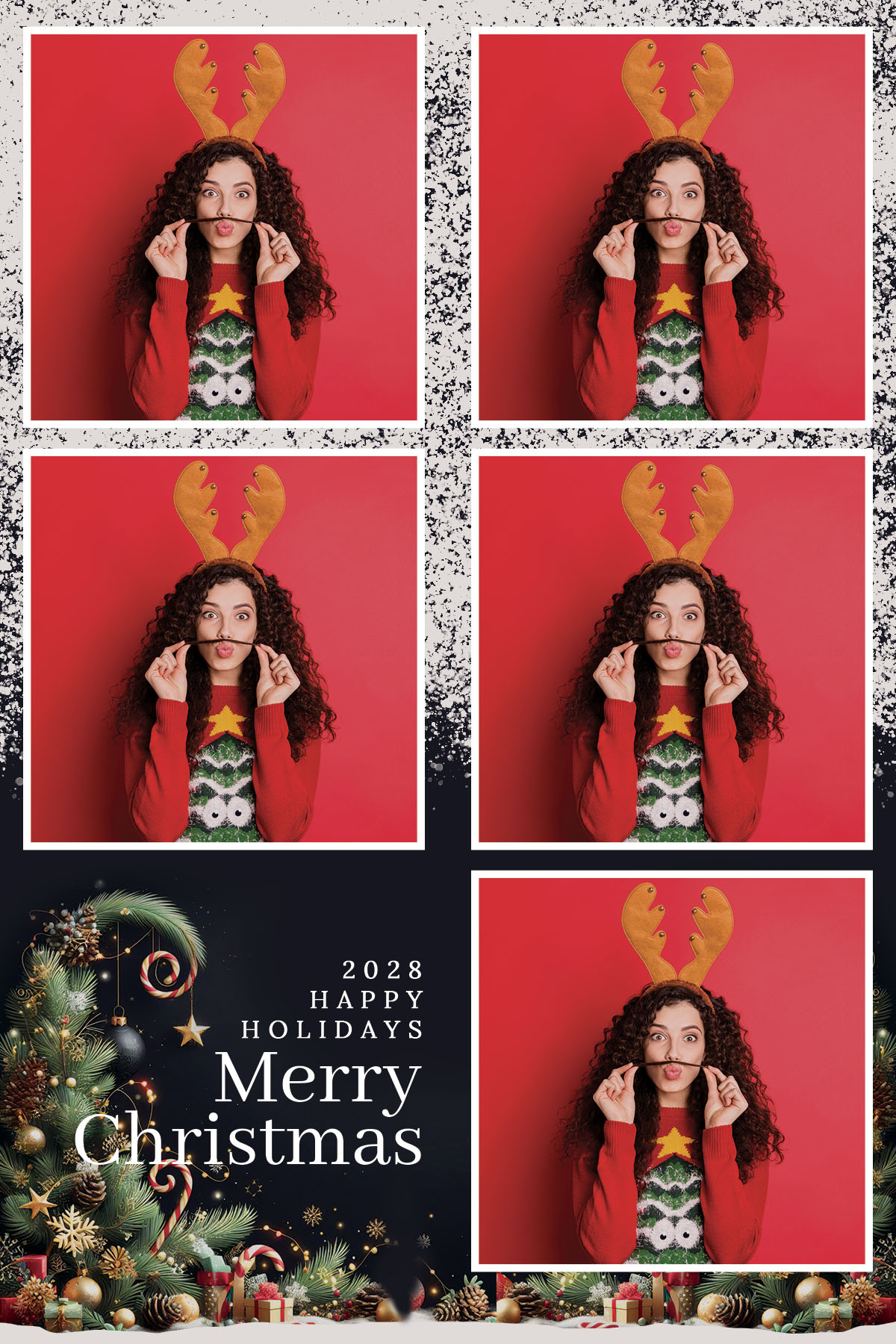 Free Merry Christmas Photo Booth Template - Templatesbooth pertaining to Christmas Photo Booth Template Free