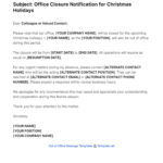 Free Office Closed Out Of Office Message Template To Edit Online With Regard To Christmas Out Of Office Email Template