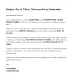 Free Out Of Office Message For Christmas Party Template To Edit Online Intended For Christmas Out Of Office Email Template