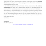 Free Out Of Office Message Templates To Edit Online & Print Pertaining To Christmas Out Of Office Email Template