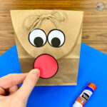 Free Paper Bag Reindeer Craft   A Spoonful Of Learning Throughout Christmas Paper Bag Template