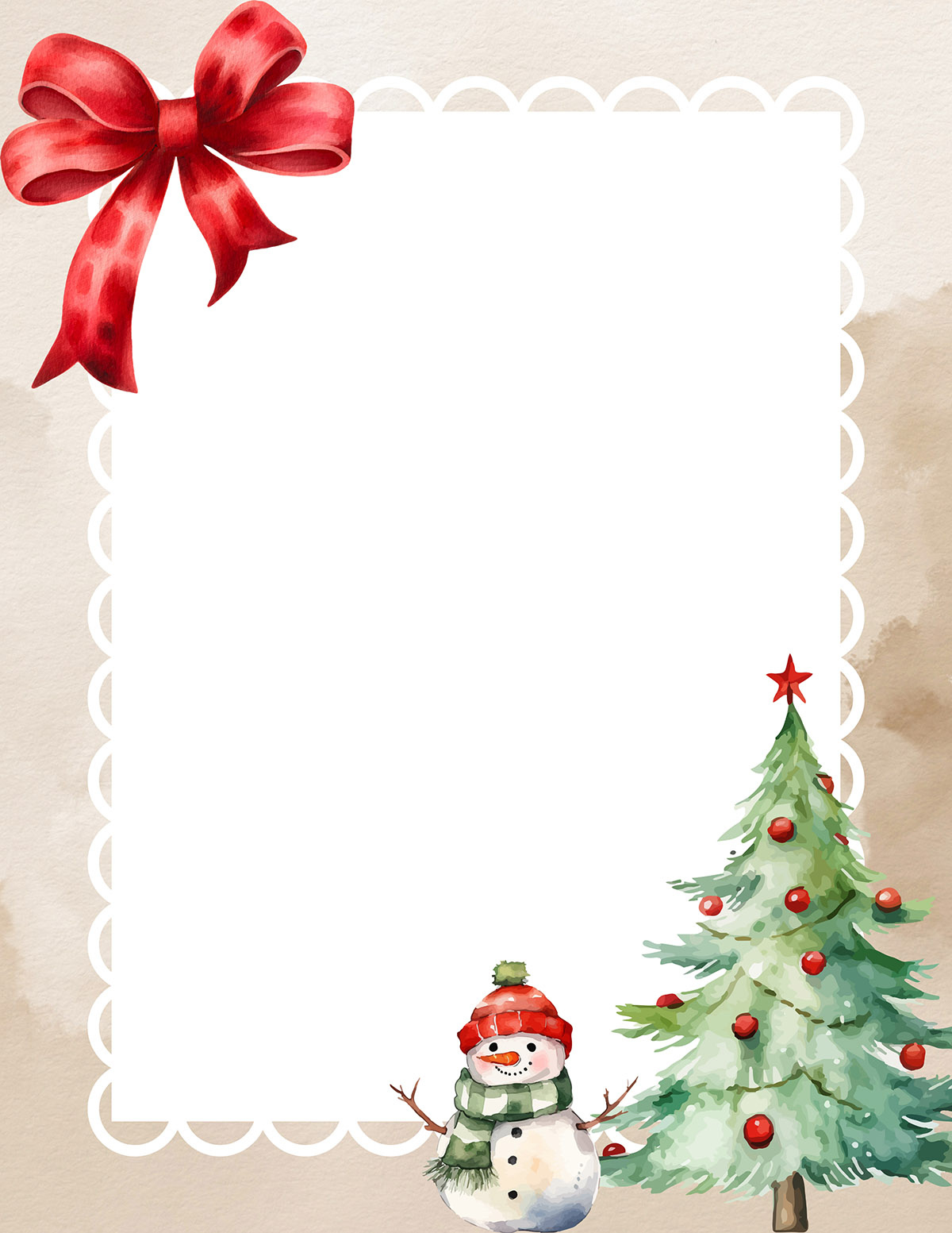 Free Printable Christmas Borders - 40 Border Templates - Mom In pertaining to Christmas Letter Template Border