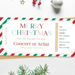 Free Printable Christmas Concert Ticket Gift   Favorite Printables With Christmas Ticket Template Free