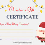 Free Printable Christmas Gift Certificate Templates [Pdf, Word] Blank Throughout Christmas Present Voucher Template