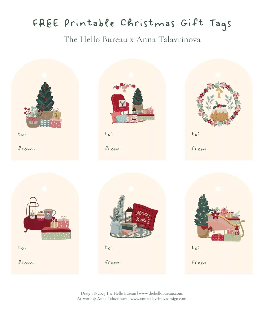 Free Printable Christmas Gift Tags Pdf | Cute And Cosy Design inside Christmas Tag Printable Template
