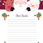 Free Printable Christmas Letter To Santa Templates Throughout Christmas Letter Template With Photos