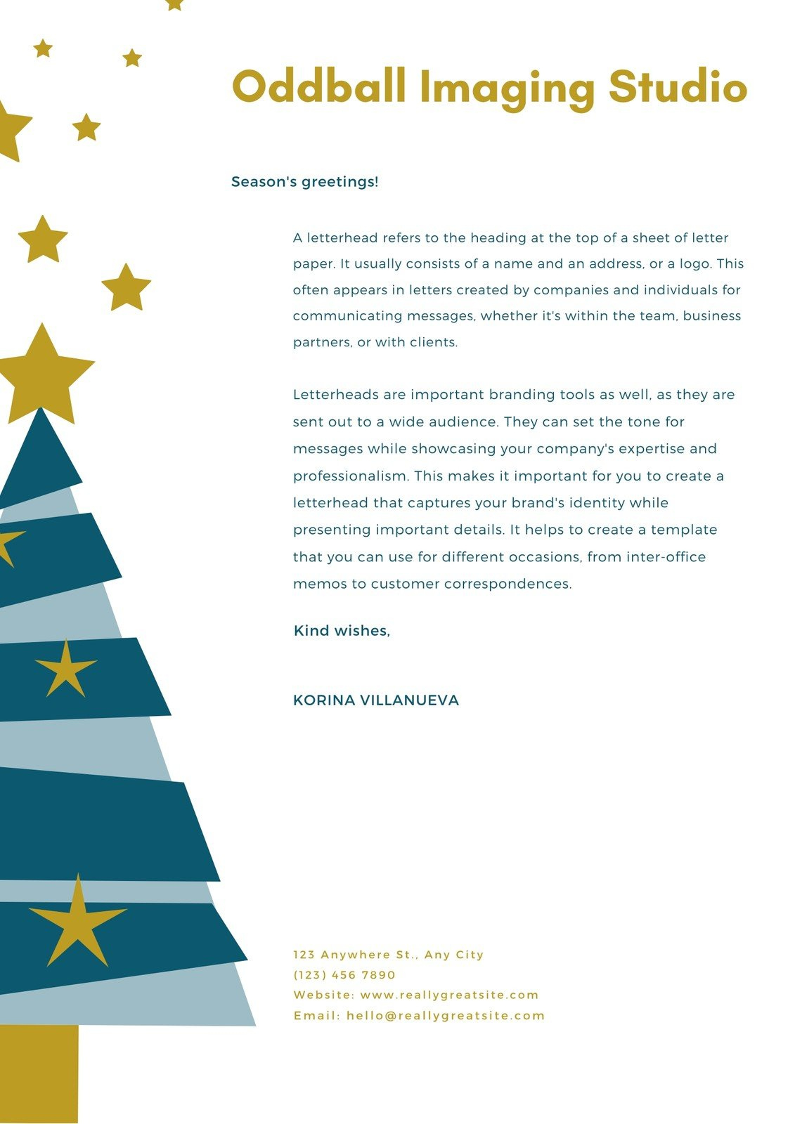 Free, Printable Christmas Letterhead Templates | Canva throughout Christmas Stationery Template For Email