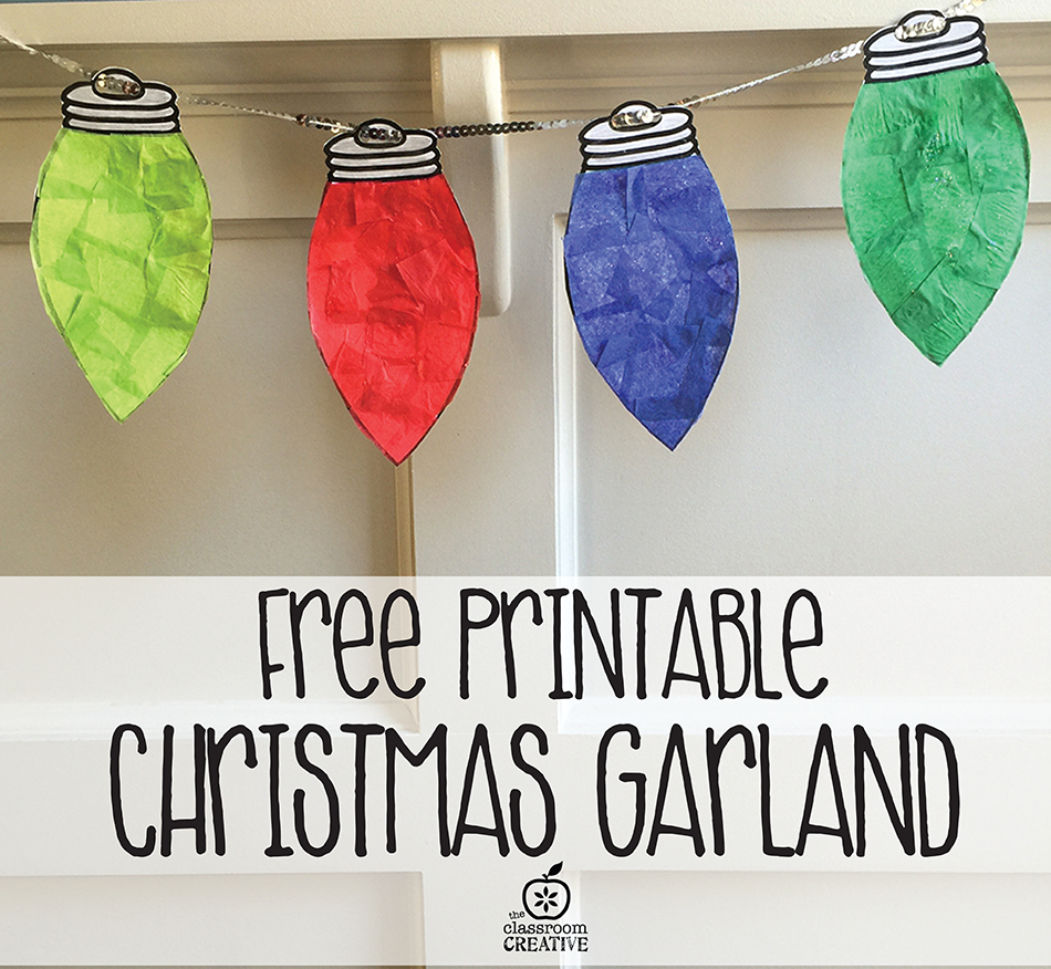 Free Printable Christmas Light Garland Craft For Kids {Free intended for Christmas Light Paper Template