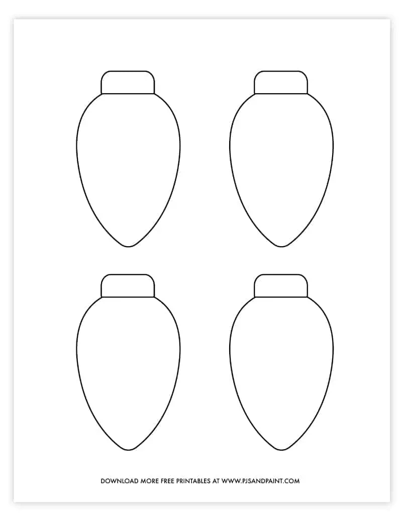 Free Printable Christmas Light Template | Diy Christmas Decoration throughout Christmas Light Craft Template