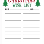 Free Printable Christmas List | Wish List For Kids   Pjs And Paint Intended For Christmas List Template Free Printable