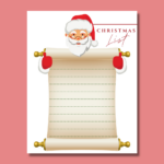 Free Printable Christmas Lists For Kids And Gift Shopping   Just With Christmas List Scroll Template