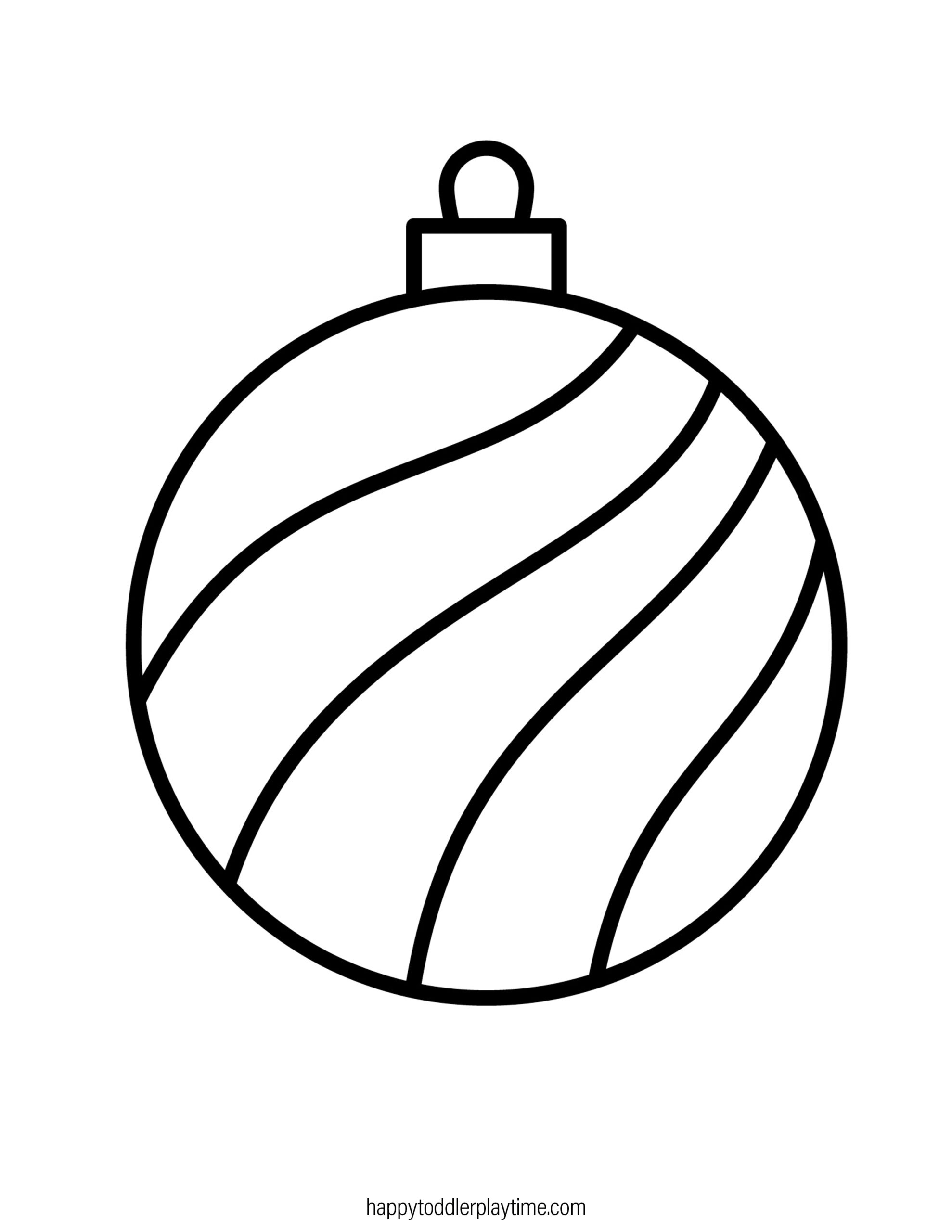 Free Printable Christmas Ornament Coloring Pages - Happy Toddler throughout Christmas Ornament Coloring Template