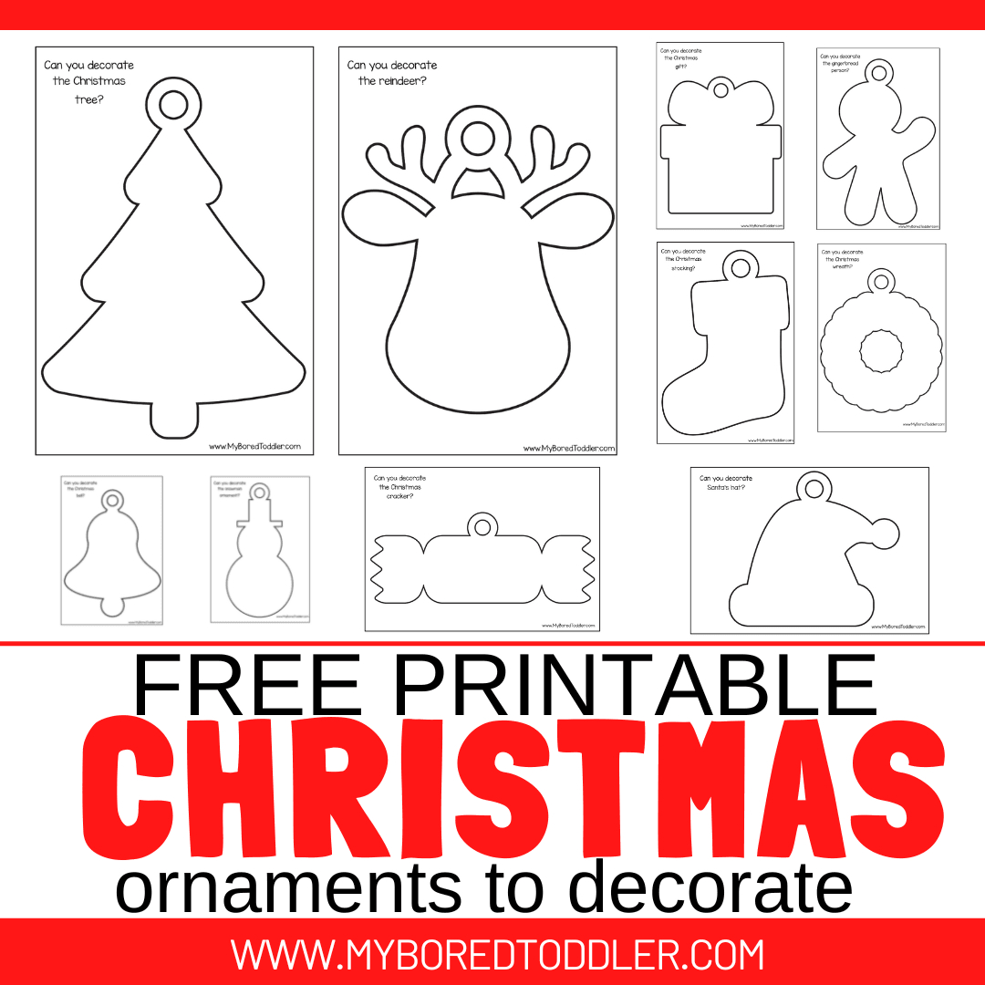 Free Printable Christmas Ornaments To Decorate - My Bored Toddler inside Christmas Ornament Template Preschool