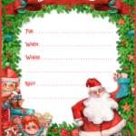 Free Printable Christmas Party Invitation   Download And Print Regarding Christmas Invitation Template Blank