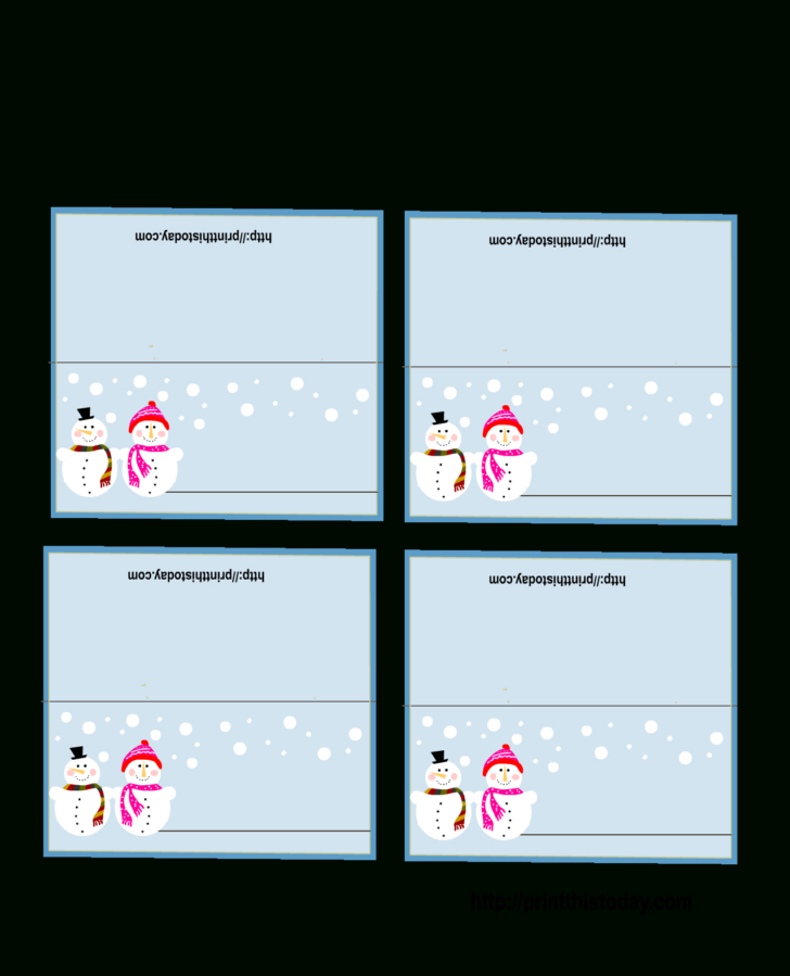 Christmas Place Cards Template Free Download