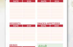 Free Printable Christmas Potluck Sign Up Sheets – The American throughout Christmas Party Potluck Sign Up Sheet Template
