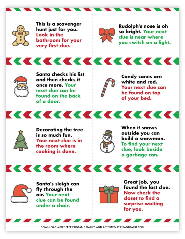 Christmas Scavenger Hunt Template Christmas Scavenger Hunt Template