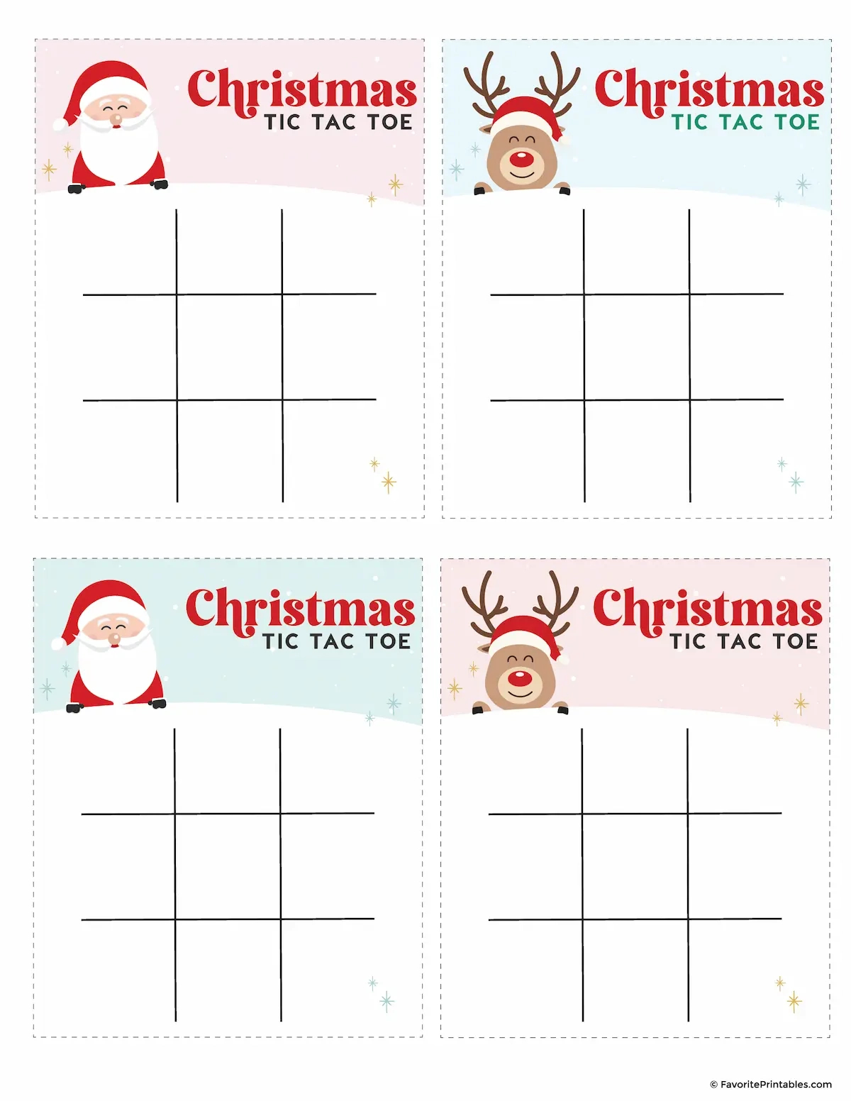 Free Printable Christmas Tic Tac Toe - Favorite Printables within Christmas Tic Tac Toe Template