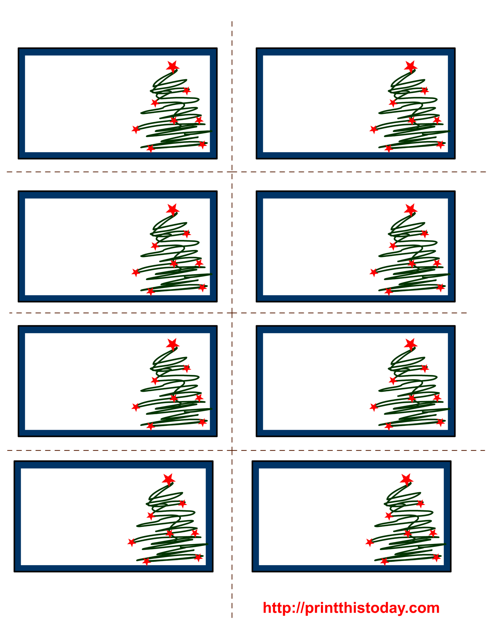 Free Printable Christmas To And From Labels for Christmas Label Template