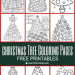 Free Printable Christmas Tree Coloring Pages (55 Designs) For Christmas Template To Colour