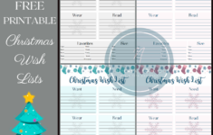 Free Printable Christmas Wish List – Life As A Leo Wife in Christmas List Template Adult