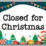 Free Printable Closed For Christmas Sign Template Landscape 8 With Regard To Christmas Sign Template Free